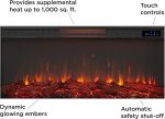 Real Flame Malie 68″ Electric Fireplace with Mantel & Remote Control - Image 4