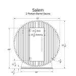 Salem 2 Person Barrel Sauna - Image 6