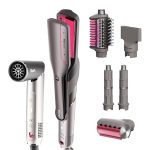 Shark FlexFusion HD651S Ceramic Air Styler & Hair Straightener – Metallic Mist