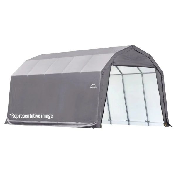 ShelterCoat Custom Round Wind and Snow Rated Shelter, 12 ft. x 20 ft. x 8 ft. Standard PE 9 oz. Grays - Prioka