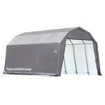 ShelterCoat Custom Round Wind and Snow Rated Shelter, 12 ft. x 20 ft. x 8 ft. Standard PE 9 oz. Grays - Image 2