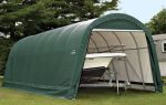ShelterLogic 15 x 28 x 12 ft. Round Top Portable Garage Shelter, Gray - Image 5