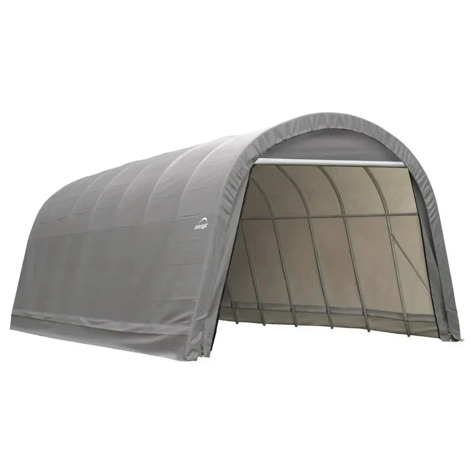 shelterlogic-15-x-28-x-12-ft-round-top-portable-garage-shelter-gray-9573864-1 ShelterLogic 15 x 28 x 12 ft. Round Top Portable Garage Shelter, Gray - Prioka