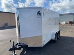 Spartan 12 Enclosed Cargo Trailer Tandem Axle – White Heavy-Duty Cargo Hauler SP7X12TA - Image 3