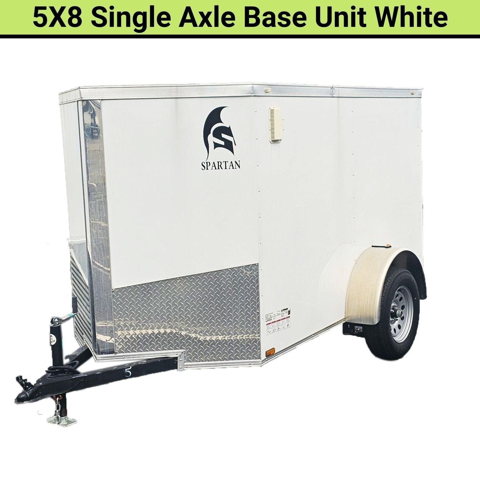 spartan-5x8-single-axle-cargo-trailer-white-sp5x8sa-7098920 Spartan 5X8 Single Axle Cargo Trailer | White | SP5X8SA - Image 1