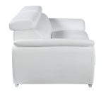 Sterling Leather Sofa – White - Image 4