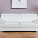 Sterling Leather Sofa – White