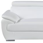 Sterling Leather Sofa – White - Image 2