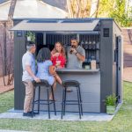 Suncast Cabana 8 x 7 ft. Resin Entertainment Storage Shed with Floor - Image 9