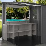 Suncast Cabana 8 x 7 ft. Resin Entertainment Storage Shed with Floor - Image 5