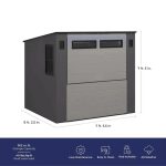 Suncast Cabana 8 x 7 ft. Resin Entertainment Storage Shed with Floor - Image 6