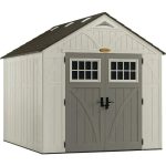 Suncast Tremont 8 x 10 ft. Resin Outdoor Storage Shed with Floor, Model BMS8100 - Prioka