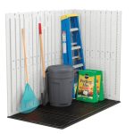 Suncast Vista 7 ft. x 4 ft. Resin Outdoor Storage Shed with Floor - Image 4