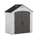 Suncast Vista 7 ft. x 4 ft. Resin Outdoor Storage Shed with Floor - Prioka