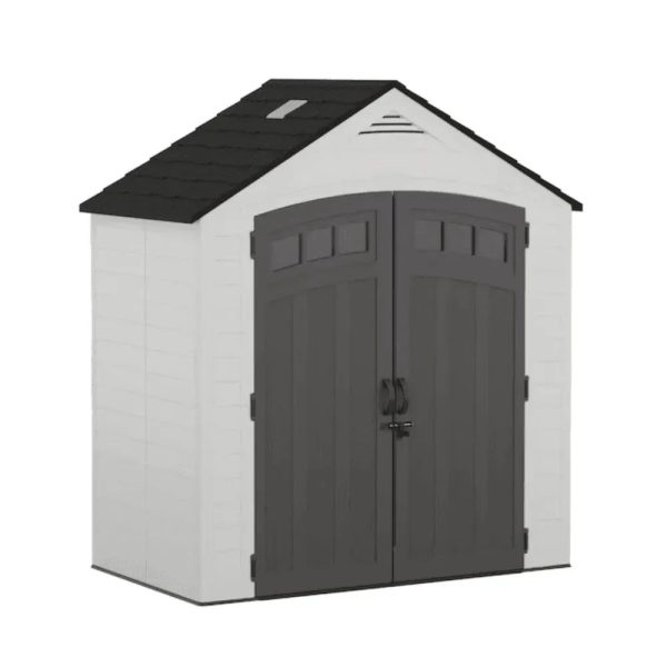 Suncast Vista 7 ft. x 4 ft. Resin Outdoor Storage Shed with Floor - Prioka
