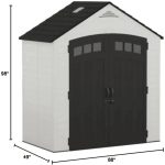 Suncast Vista 7 ft. x 4 ft. Resin Standard Modern Storage Shed with Floor Kit - Image 4