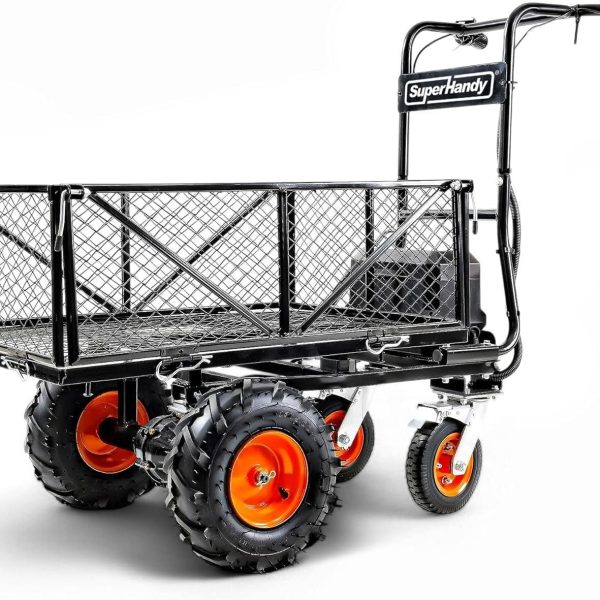 SuperHandy 48V Electric Power Wagon Utility Cart, 660 lb Load, 1000 lb Hauling Capacity