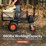 SuperHandy 48V Electric Power Wagon Utility Cart, 660 lb Load, 1000 lb Hauling Capacity - Image 4
