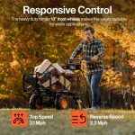 SuperHandy 48V Electric Power Wagon Utility Cart, 660 lb Load, 1000 lb Hauling Capacity - Image 7