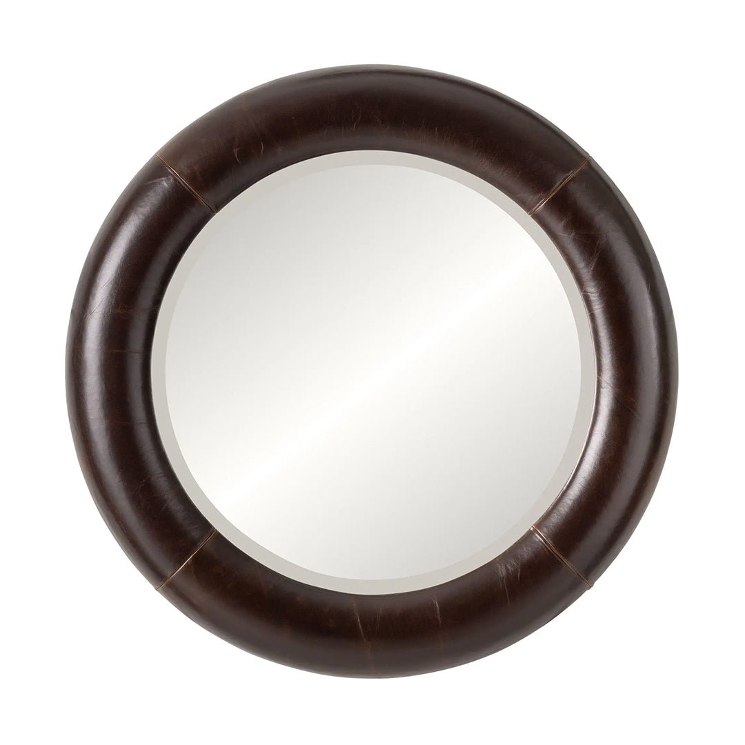telluride-round-leather-mirror-7032452 Telluride Round Leather Mirror - Image 1