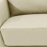 The Aldridge – Beige Italian Leather Sofa with Gold Legs - Image 2