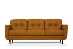 The Longhorn – Orange Leather Sofa with Black Legs - Image 7