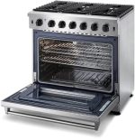 Thor Kitchen LRG3601U 36-Inch Professional Freestanding Gas Range with Convection Oven, Stainless Steel - Image 5