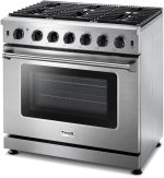 Thor Kitchen LRG3601U 36-Inch Professional Freestanding Gas Range with Convection Oven, Stainless Steel - Image 6