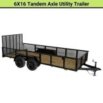 Triple Crown 6X16 Tandem Axle Utility Trailer | U6X16T15O - Prioka