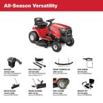 Troy Bilt Bronco 42 in 19 HP Briggs & Stratton Automatic Drive Gas Riding Lawn Tractor with Mow in Reverse - Image 15