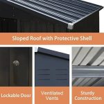 Veikous 8 x 12 Foot Outdoor Storage Shed with Lockable Door and Vents - Image 5
