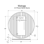 Watoga 2-4 Person Barrel Sauna Kit - Image 6