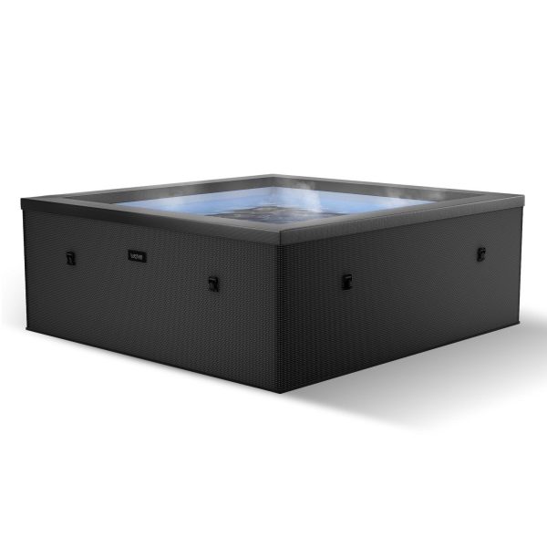 Wave Garda | 4-Person Eco Foam Hot Tub | Integrated Heater | Charcoal Black