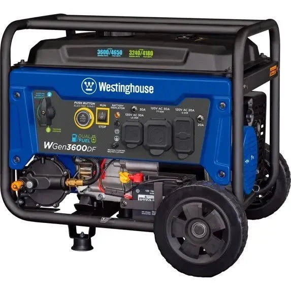 westinghouse-4650-peak-watt-dual-fuel-portable-generator-remote-electric-start-rv-ready-outlets-5411320 Westinghouse 4650 Peak Watt Dual Fuel Portable Generator, Remote Electric Start, RV Ready Outlets. - Prioka