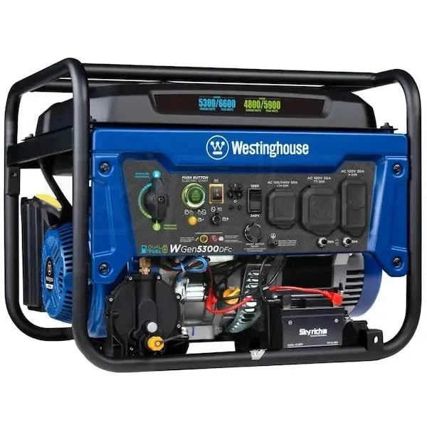 westinghouse-wgen5300dfc-5300-watt-electric-start-dual-fuel-portable-generators-w-wireless-remotes-start-rv-outlet-co-sensor-49-state-9864091 Westinghouse WGen5300DFc – 5300 Watt Electric Start Dual-Fuel Portable Generators w/ Wireless Remotes Start, RV Outlet & CO Sensor (49-State) - Prioka