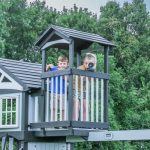 Whispering Point Outdoor Wooden Swing Set with Shipping Assembly Included - Image 6