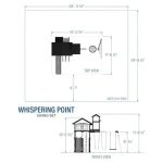 Whispering Point Outdoor Wooden Swing Set with Shipping Assembly Included - Image 2
