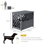 Wood Dog Crate Small Dog Cage Furniture Style Dog Kennel Lattice for Indoor Use with a Unique Slant Aesthetic Design - Image 4
