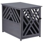 Wood Dog Crate Small Dog Cage Furniture Style Dog Kennel Lattice for Indoor Use with a Unique Slant Aesthetic Design