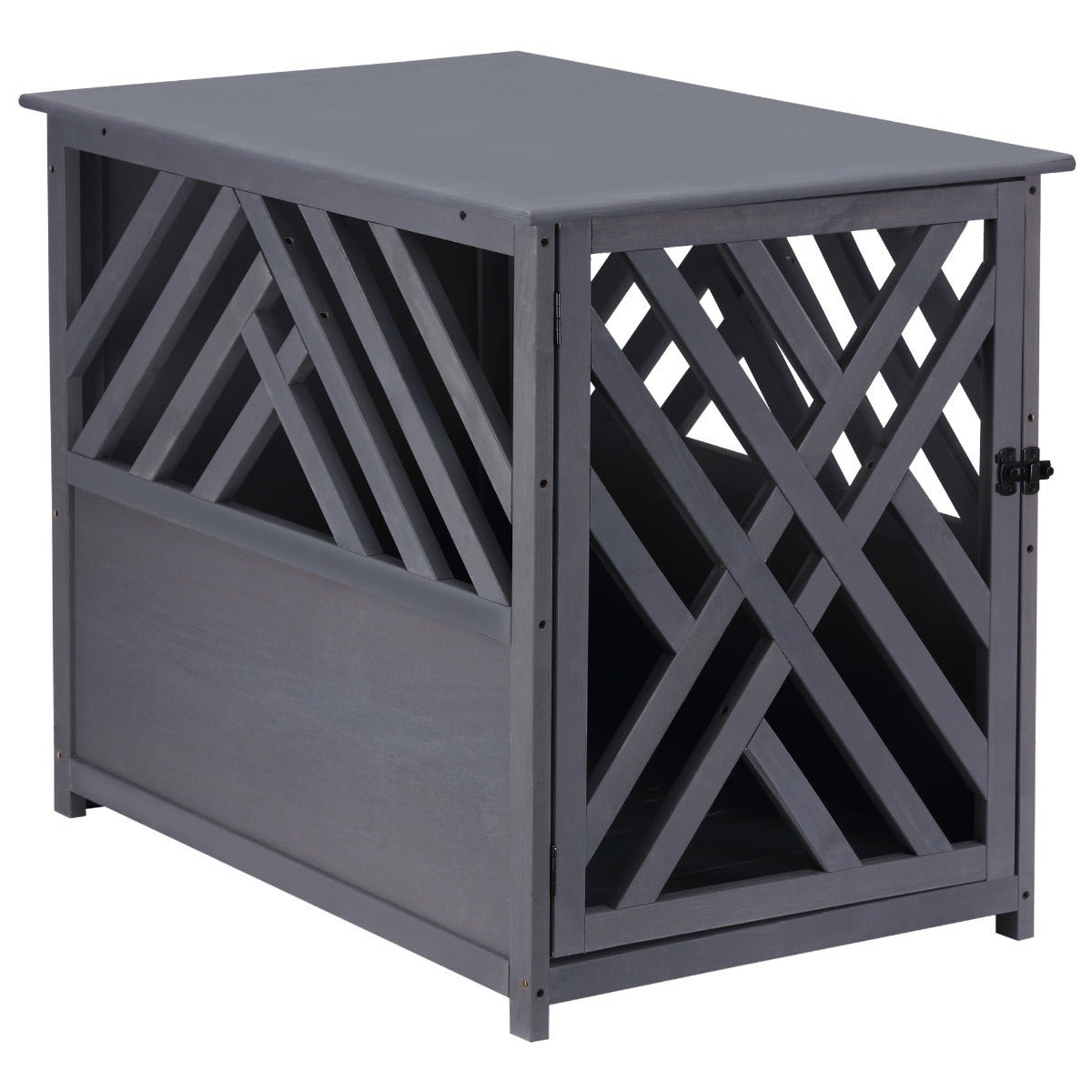 wood-dog-crate-small-dog-cage-furniture-style-dog-kennel-lattice-for-indoor-use-with-a-unique-slant-aesthetic-design-1169707 Wood Dog Crate Small Dog Cage Furniture Style Dog Kennel Lattice for Indoor Use with a Unique Slant Aesthetic Design - Image 1