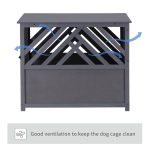 Wood Dog Crate Small Dog Cage Furniture Style Dog Kennel Lattice for Indoor Use with a Unique Slant Aesthetic Design - Image 2