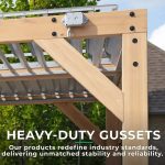 Yardistry 10×20 ft Natural Cedar Wooden Louvered Pergola - Image 3