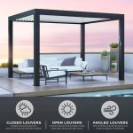 Yardistry Aluminum Louvered Pergola 12×12 ft - Image 8
