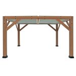 Yardistry Structures 13 x 11 ft Cedar Louvered Roof Pergola - Image 8