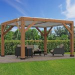 Yardistry Structures 13 x 11 ft Cedar Louvered Roof Pergola - Image 4