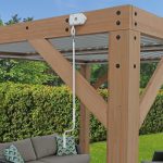 Yardistry Structures 13 x 11 ft Cedar Louvered Roof Pergola - Image 5
