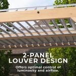 YardistryStructures 10 x 12 Ft Cedar Wood Louvered Pergola, Natural Cedar - Image 6